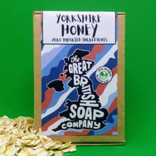 Load image into Gallery viewer, Best Natural Yorkshire Honey &amp; Oatmeal Handmade Soap Bar Made In England UK
